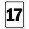 Signmission Sign with Number 17 Heavy-Gauge Aluminum Rust Proof Parking Sign A-1824-22905 - alternate 1